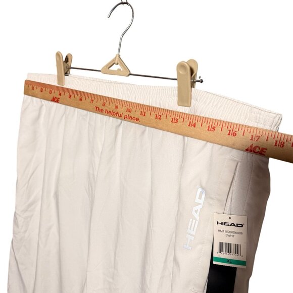 NWT Head Slim Fit Break Point Tennis Shorts Men X-Large White Elastic Waist - Picture 7 of 11